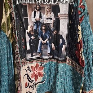 Fleetwood Mac Graphic Kantha Bohemian Top/jacket